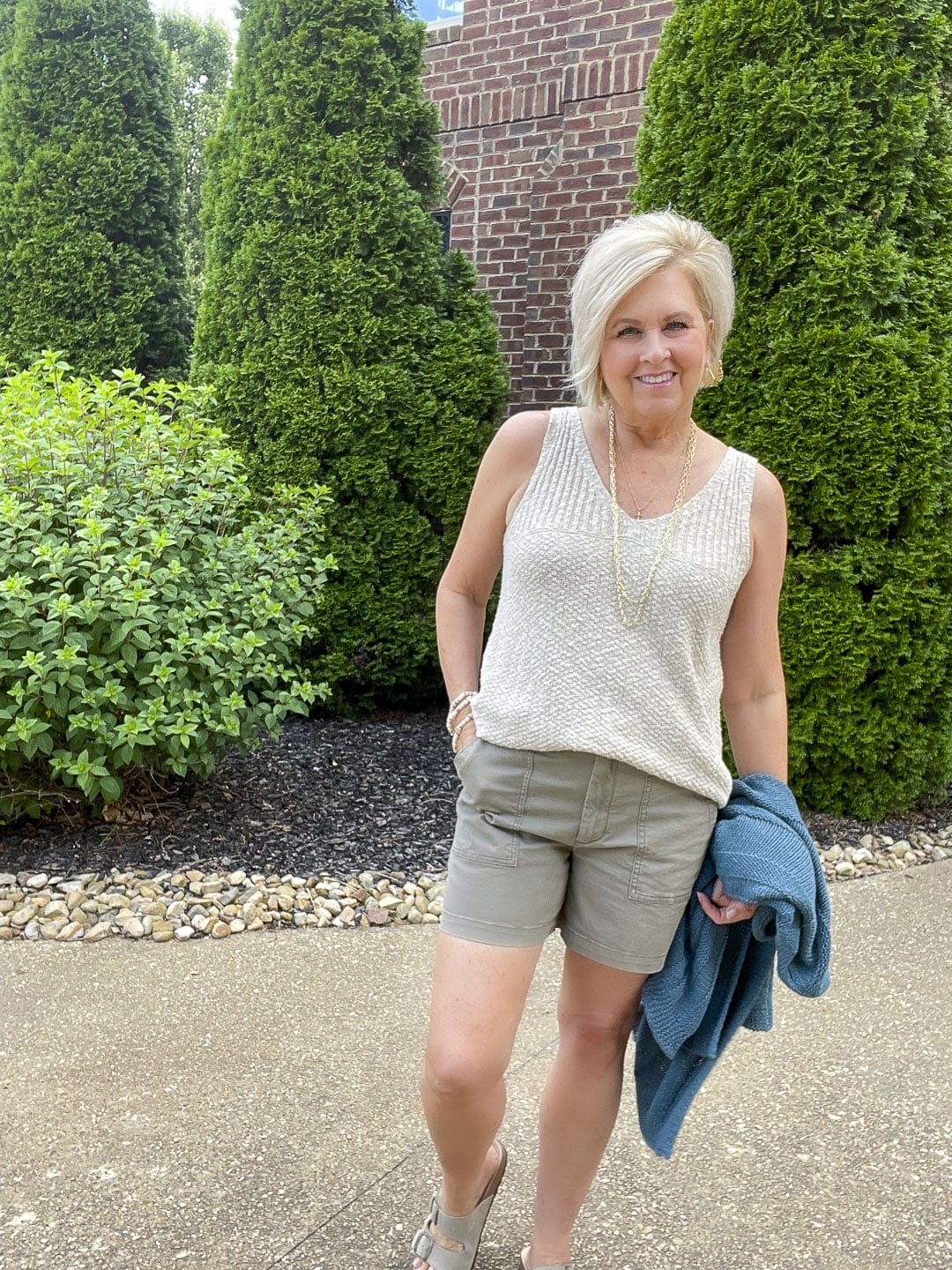 Over 40 Fashion Blogger, Tania Stephens is styling an outfit in shades of green23