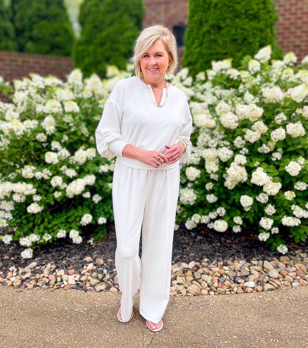 Over 40 Fashion Blogger, Tania Stephens is wearing one top two ways from Walmart40