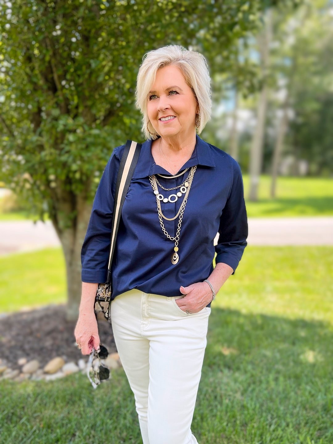 Chicos. fall transition with ecru pants24