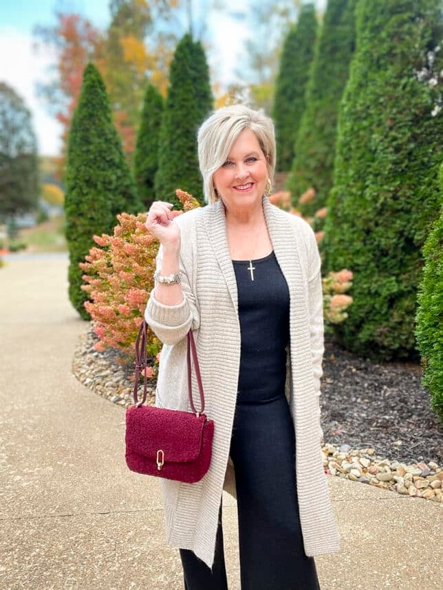 Over 40 Fashion Blogger, Tania Stephens is styling two affordable outfits for the holidays43
