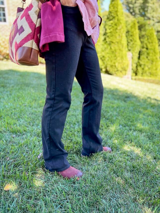 Over 40 Fashion Blogger, Tania Stephens is wearing a tunic top, jeans, and a jacket from Coldwater Creek18