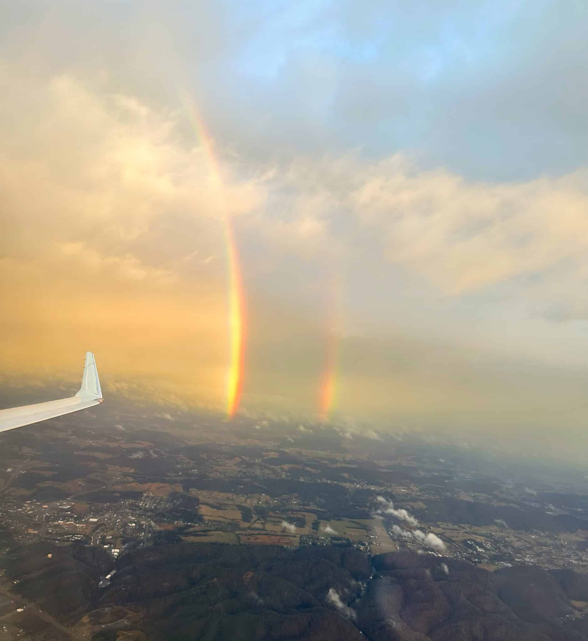 Double Rainbow leaving TRI airport