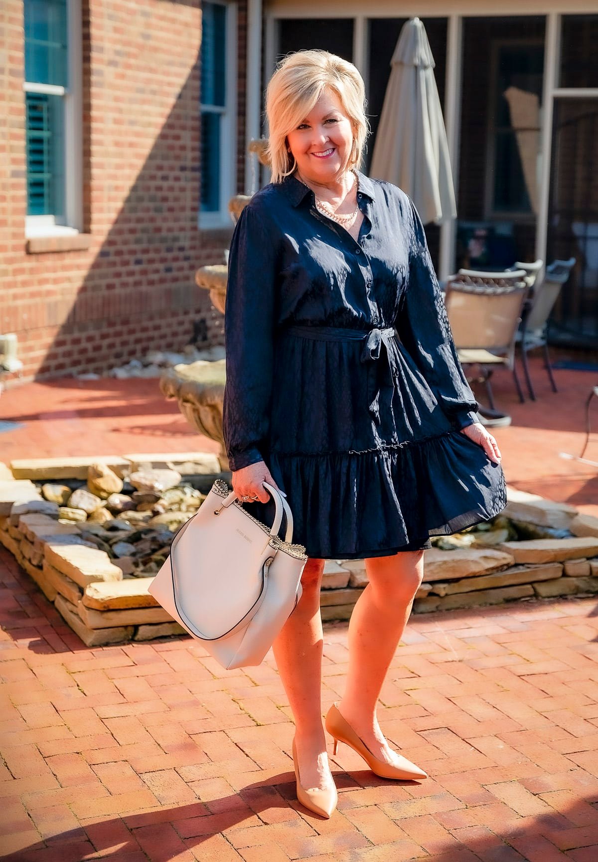Fashion Blogger, 50 Is Not Old is styling Affordable Spring Dresses from Kohl's 25