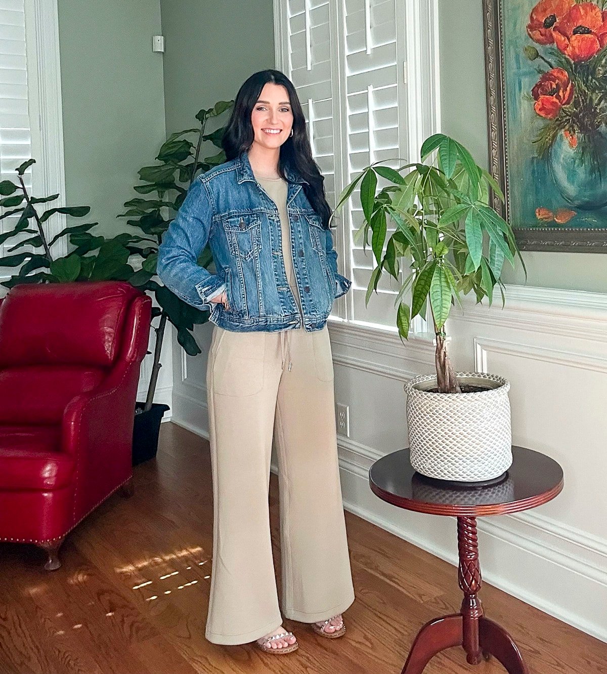 Fashion Blogger, Tania Stephens' DIL, Kayla is wearing a SPANX Air Essentials Jumpsuit 1 