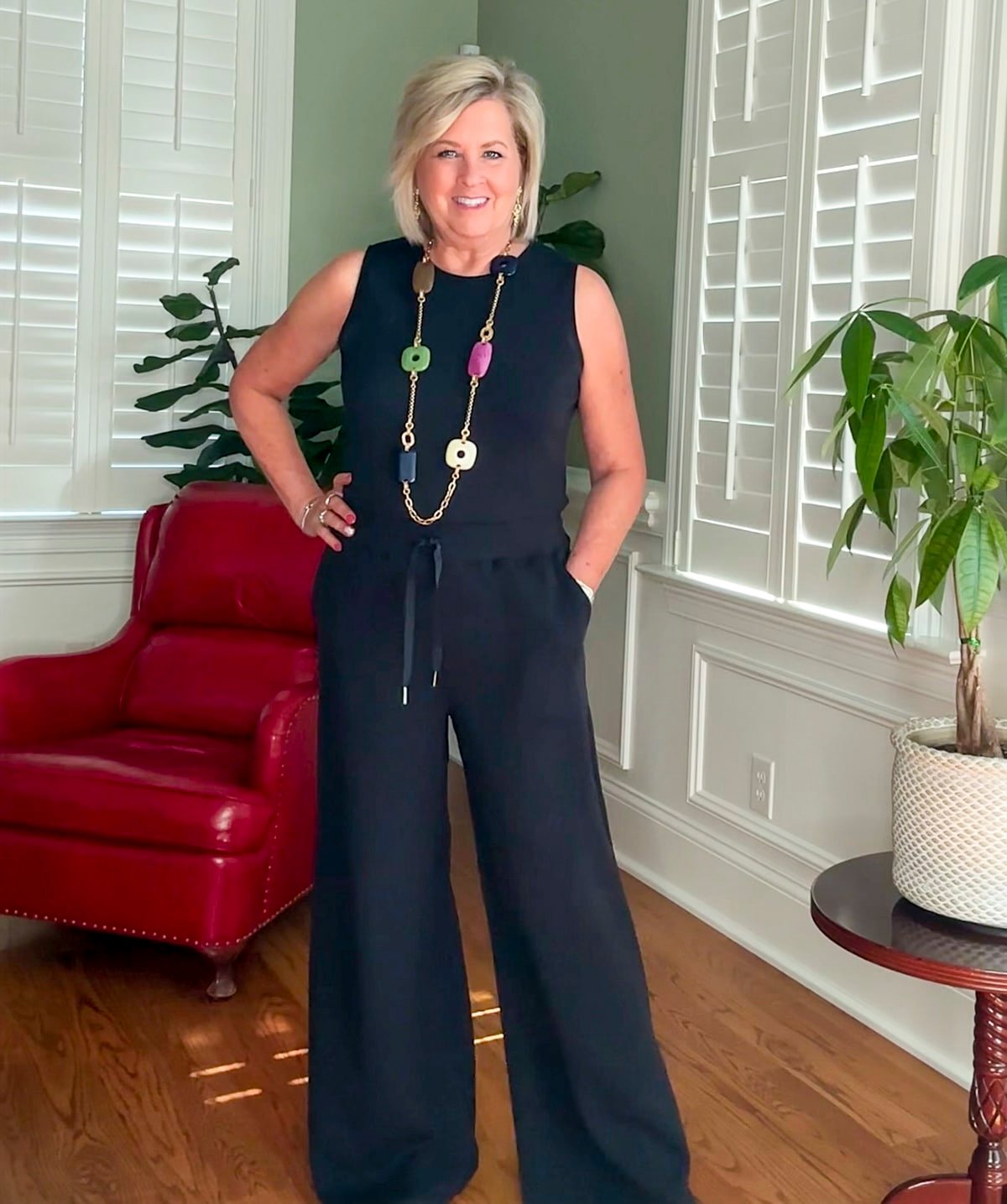 Fashion Blogger, Tania Stephens is wearing SPANX Air Essentials Jumpsuit 12