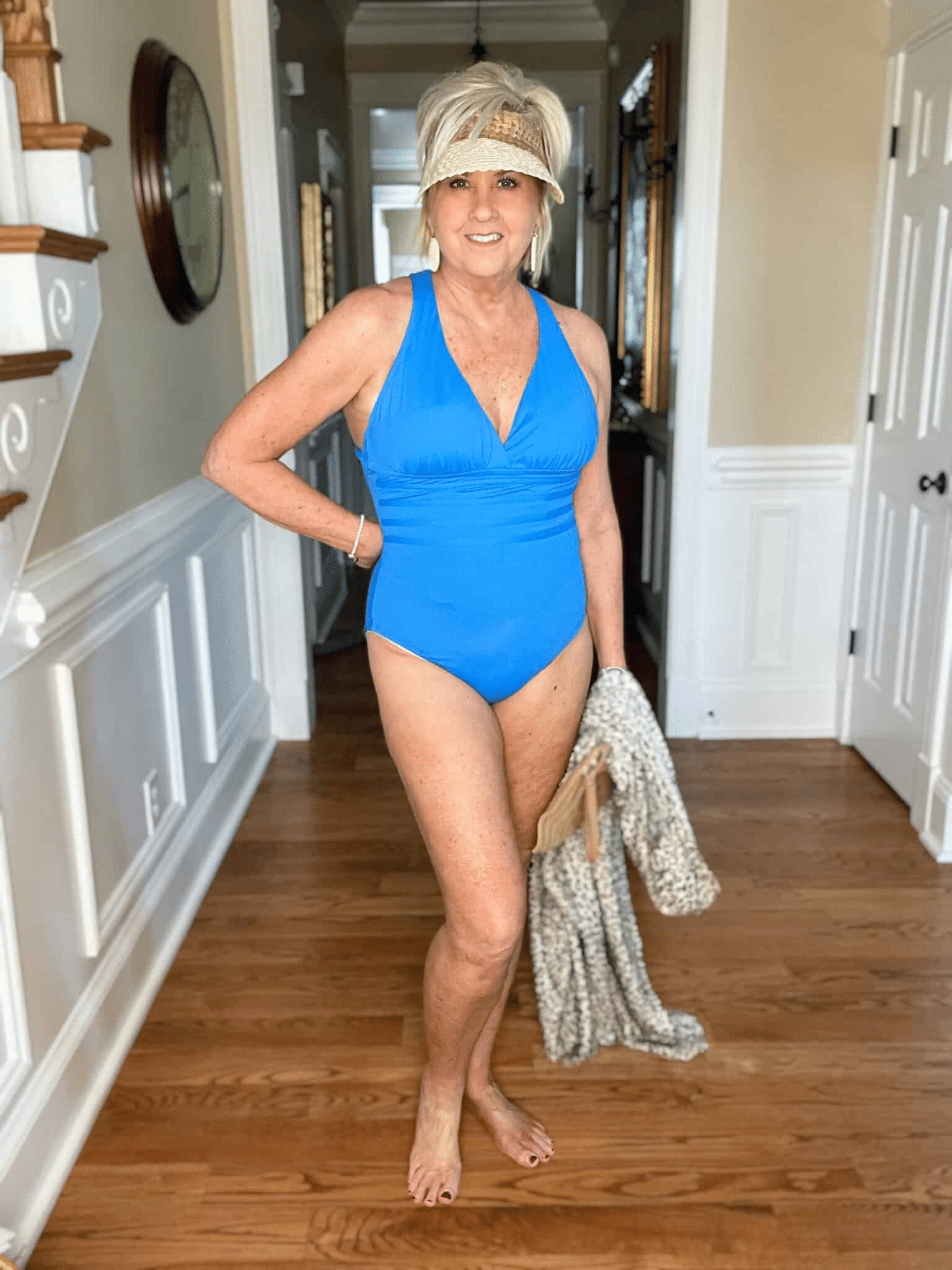 Tania Stephens is modeling modest and flattering swimsuits for women over 40 99