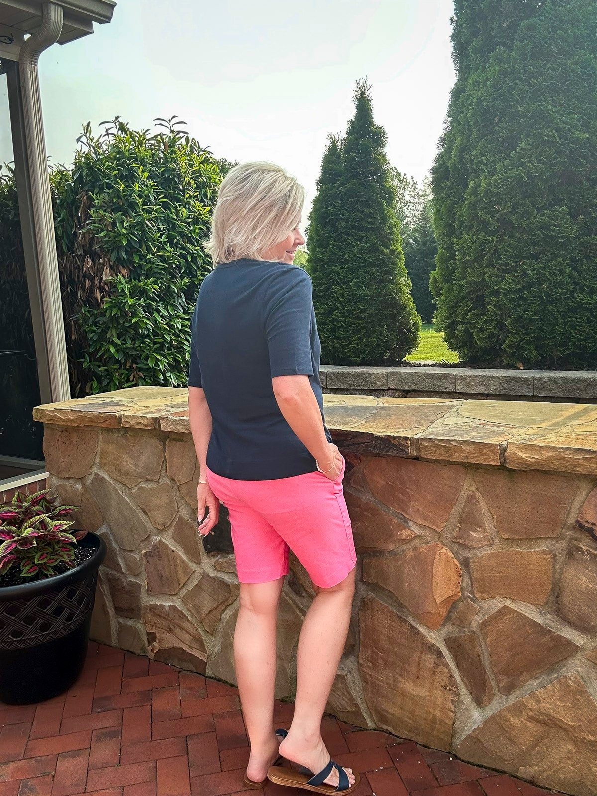 Over 50 Fashion Blogger, Tania Stephens, is styling the best bermuda shorts for women over 50 -35