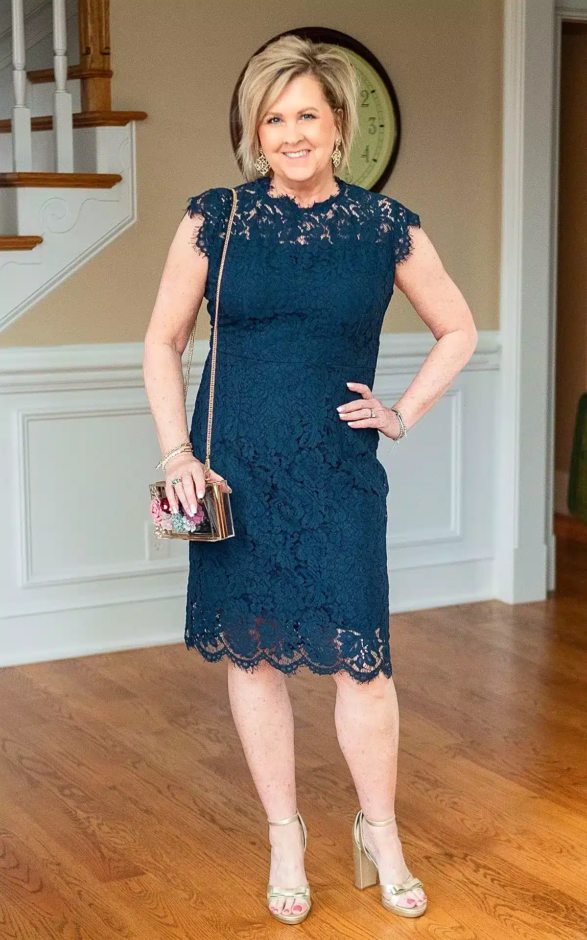 Navy Blue Cocktail Dress for weddings, reunions, or graduations