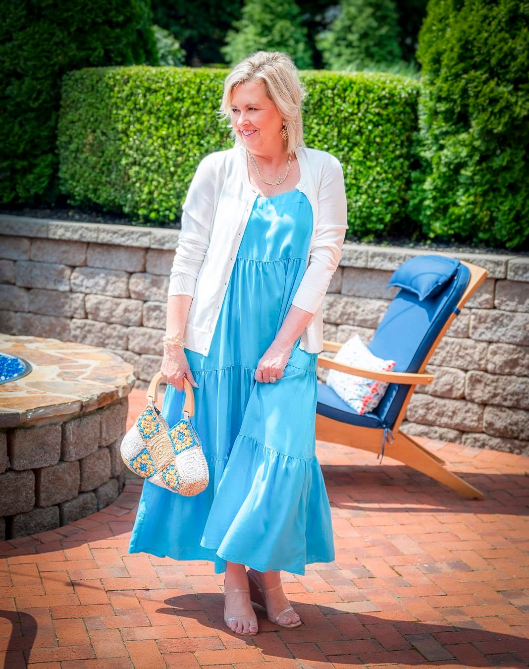 Beat the summer heat in this bright blue midi dress