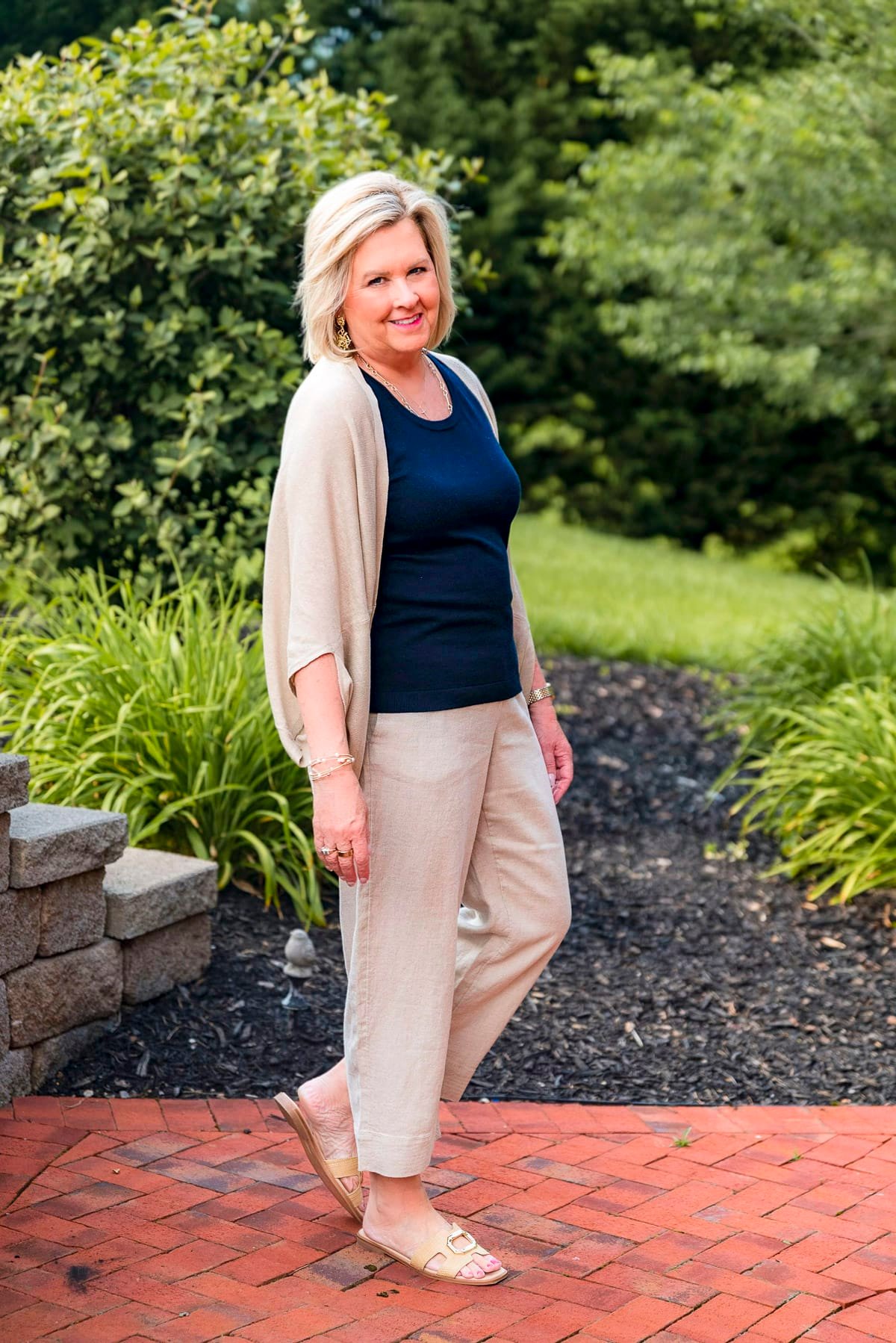 Over 50 Fashion Blogger, Tania Stephens is doing a J.Jill Try On Haul in neutrals 35