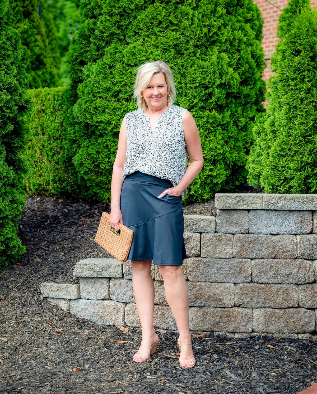 Over 50 Fashion Blogger, Tania Stephens is styling The Best Skorts for women over 50 in Different Lengths -1