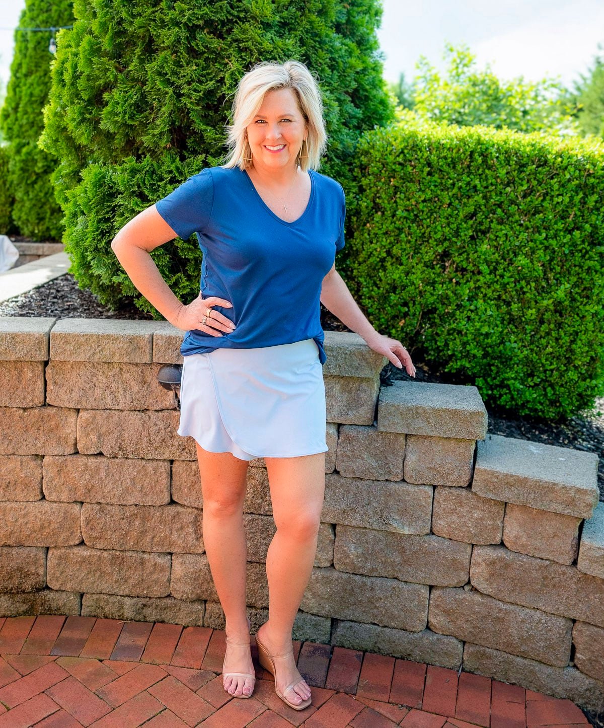 Over 50 Fashion Blogger, Tania Stephens is styling The Best Skorts for women over 50 in Different Lengths8