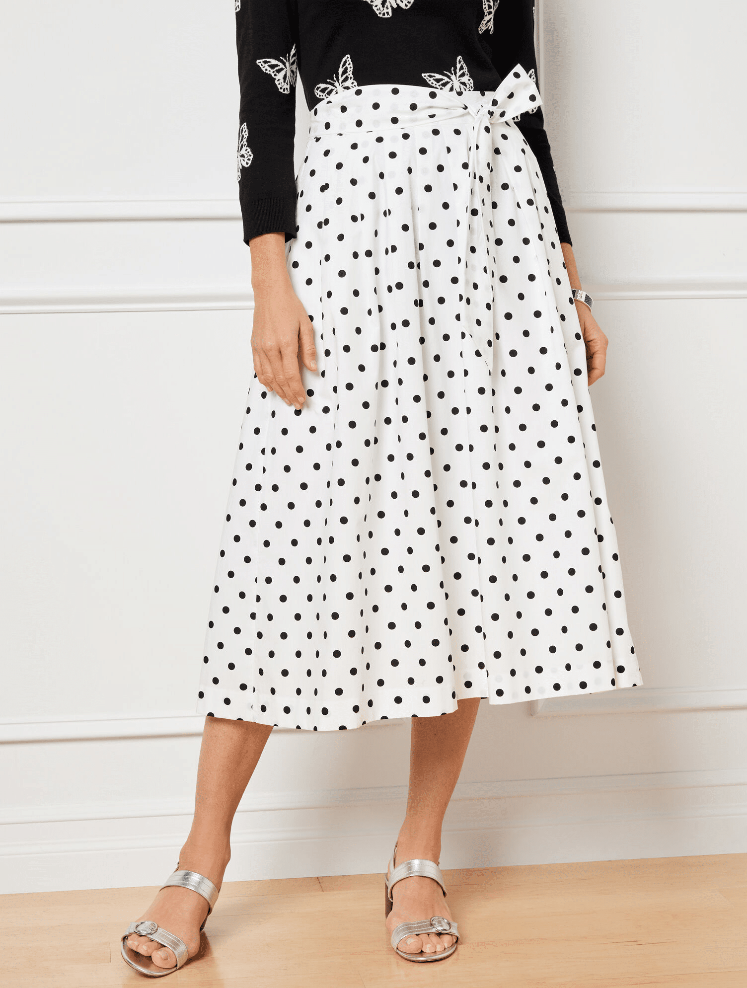 The Most Flattering Skirts and Skorts for Petites-polka dot