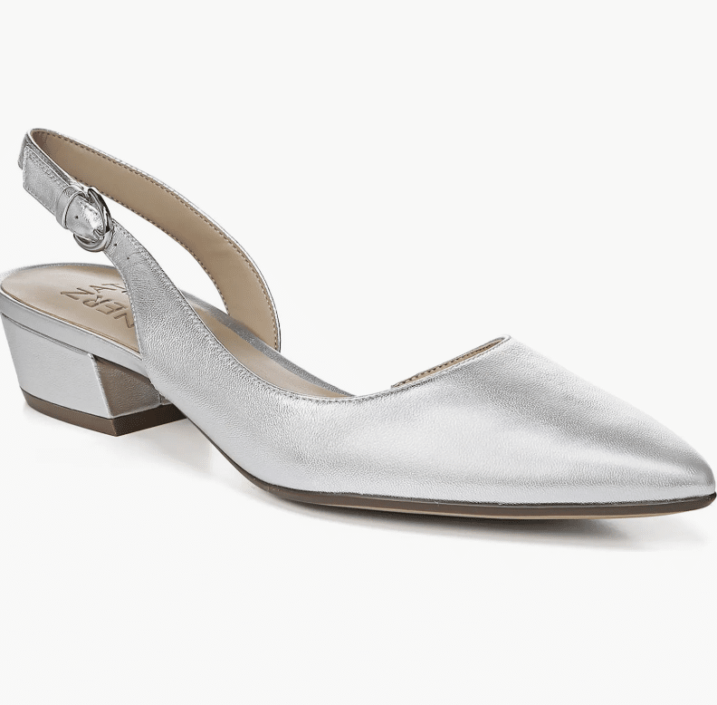Fashionable Flats and Low-Heel Shoes to Wear Now silver