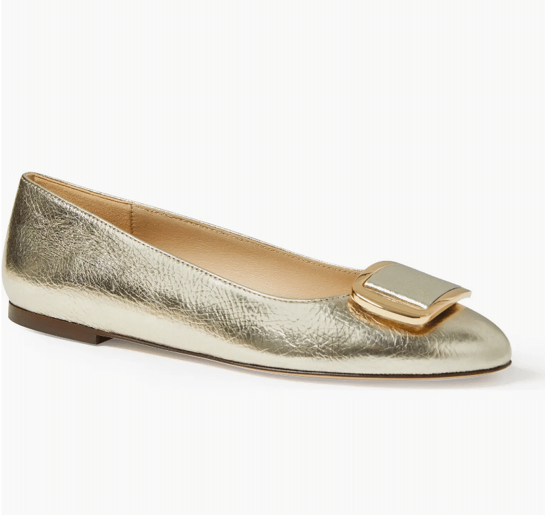 Fashionable Flats and Low-Heel Shoes to Wear Now gold