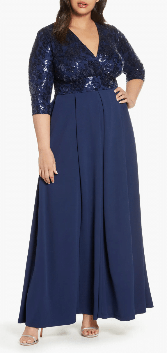The Best Plus-Size Mother-of-the-Bride Dresses navy
