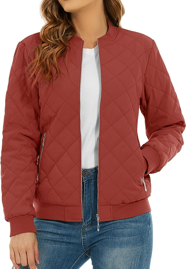 The Best Budget-Friendly Jackets for Fall diamond quilted jacket