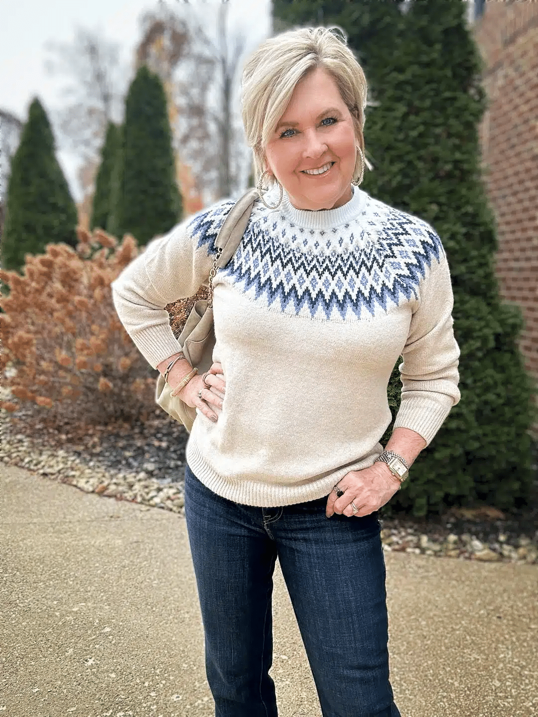 Fashion Blogger, Tania Stephens is styling fifteen budget friendly fall sweater - fairisle