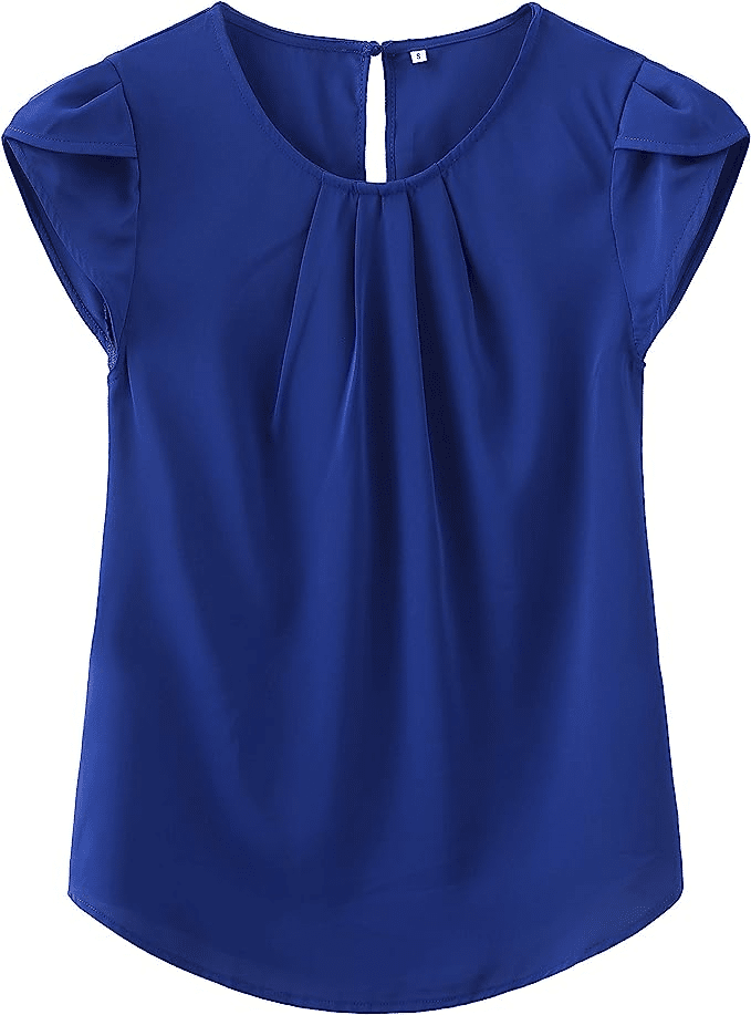 How To Wear Shirts To Transition from Summer To Fall cobalt blue