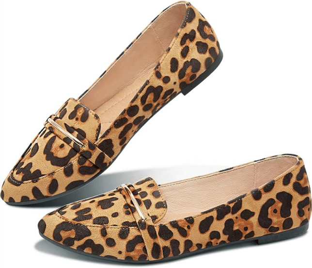 Fashionable Flats and Low-Heel Shoes to Wear Now leopard