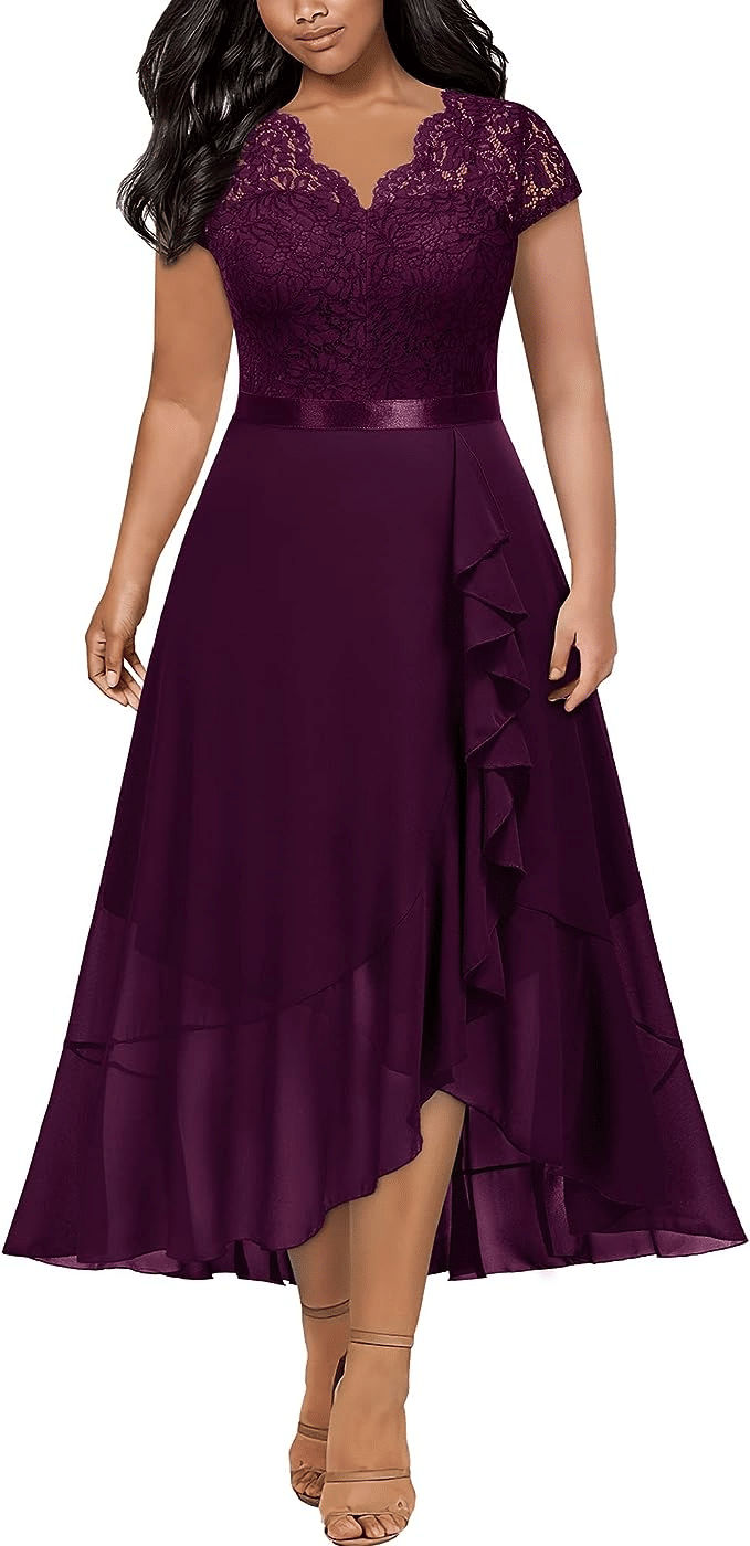 The Best Plus-Size Mother-of-the-Bride Dresses magenta