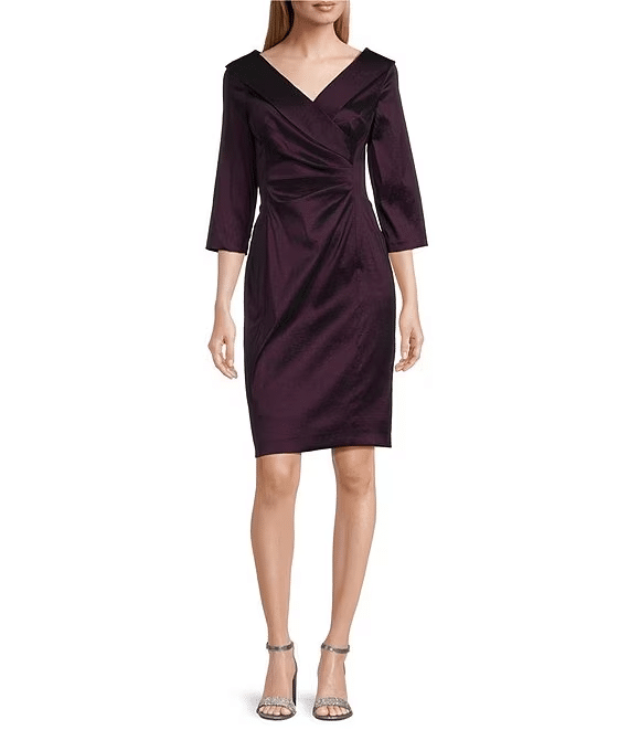 Chic and Affordable Mother of the Bride Dresses for Petites plum
