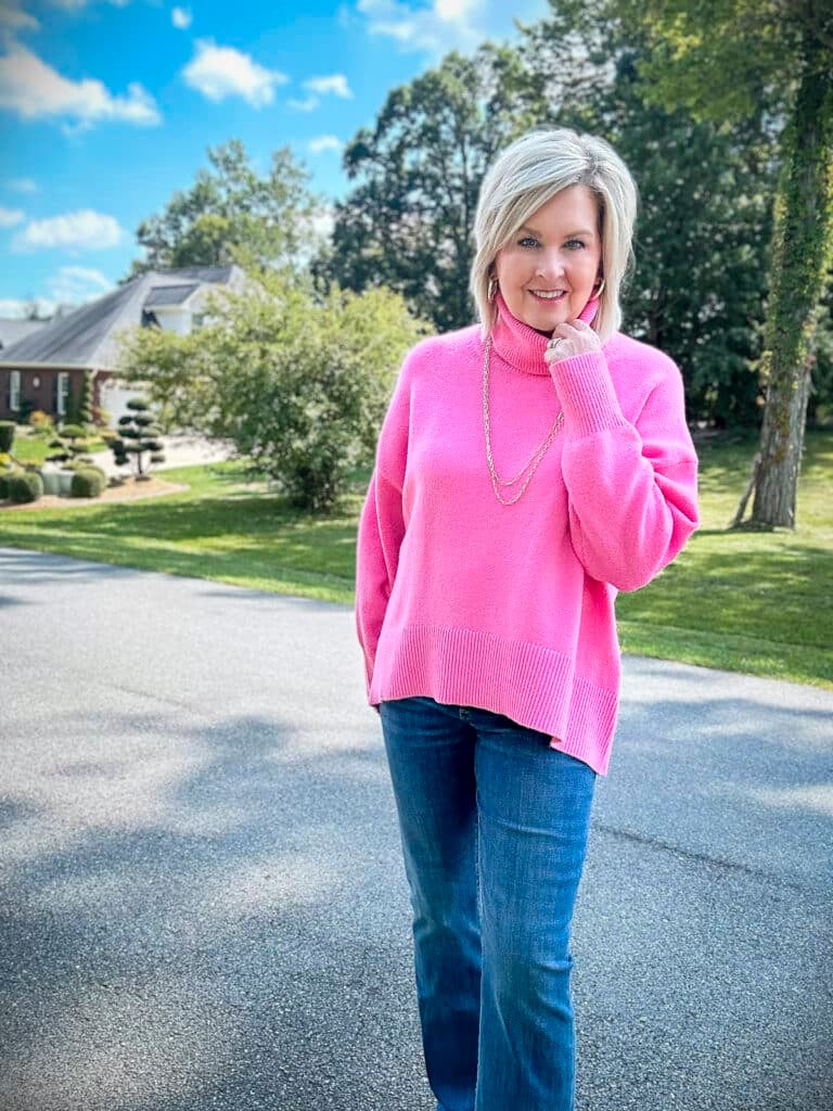 Over 50 Fashion Blogger, Tania Stephens is showing how women over 50 can wear oversized sweaters11