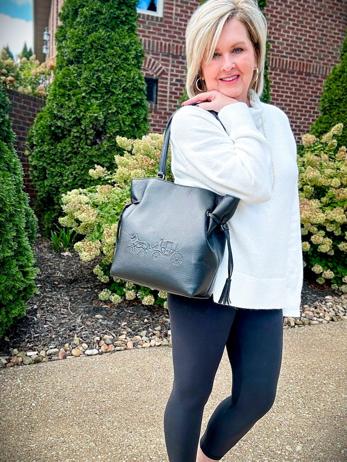 Over 50 Fashion Blogger, Tania Stephens is showing how women over 50 can wear oversized sweaters42