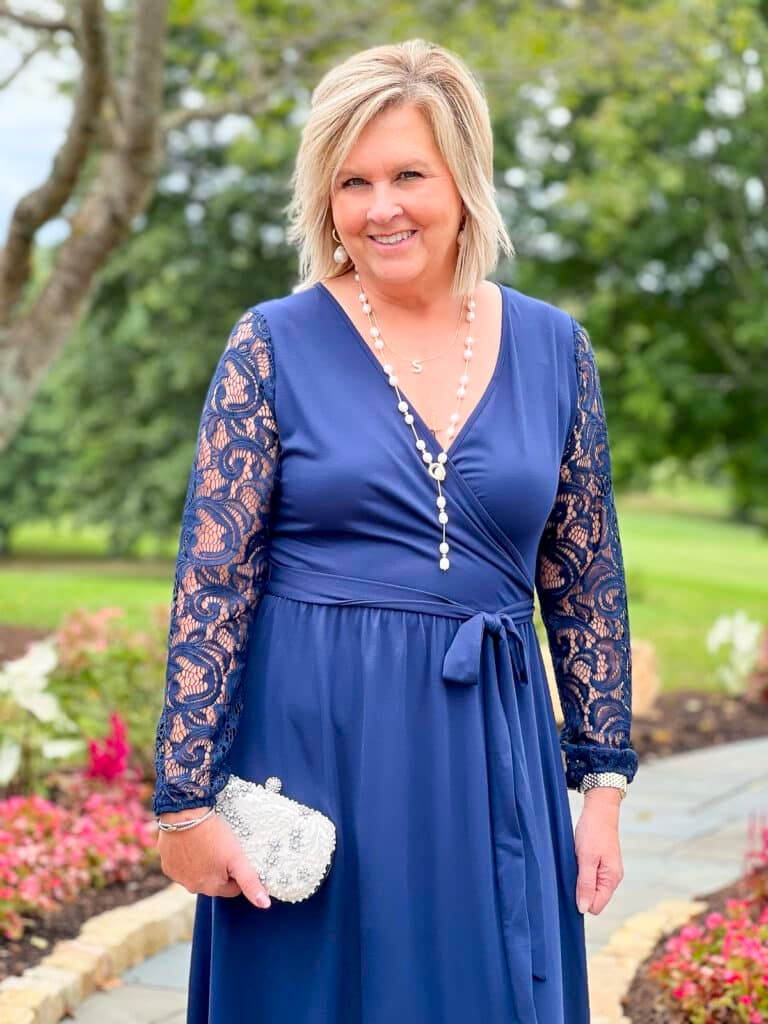 Fashion Blogger Tania Stephens is wearing special occasion dresses for women over 50 -5