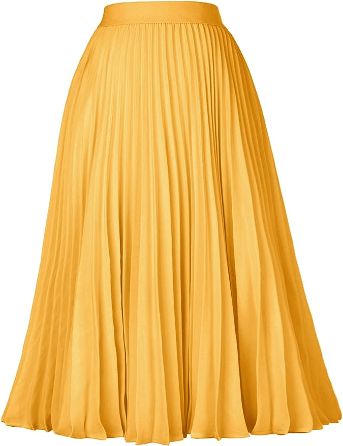 Fashion Blogger Fashion over 50 Tania Stephens Beautiful Ways to Incorporate the Trending Color Yellow In Your Wardrobe pleated skirt
