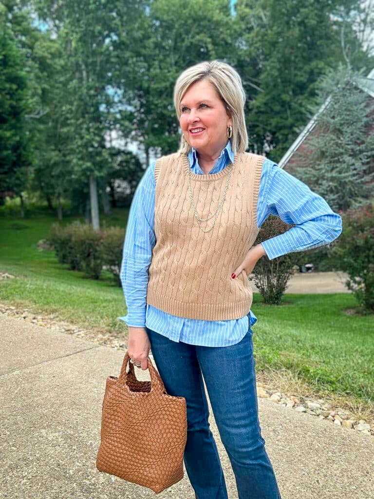Fashion Blogger, Tania Stephens is styling stylish sweater vests from Nordstrom4