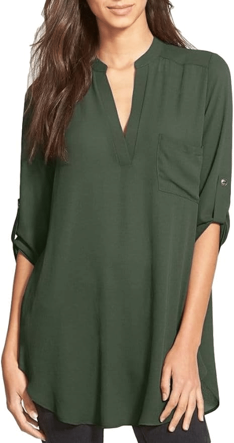 Great Tunics and Tops to Wear With Leggings 50 is not old fashion blogger olive green