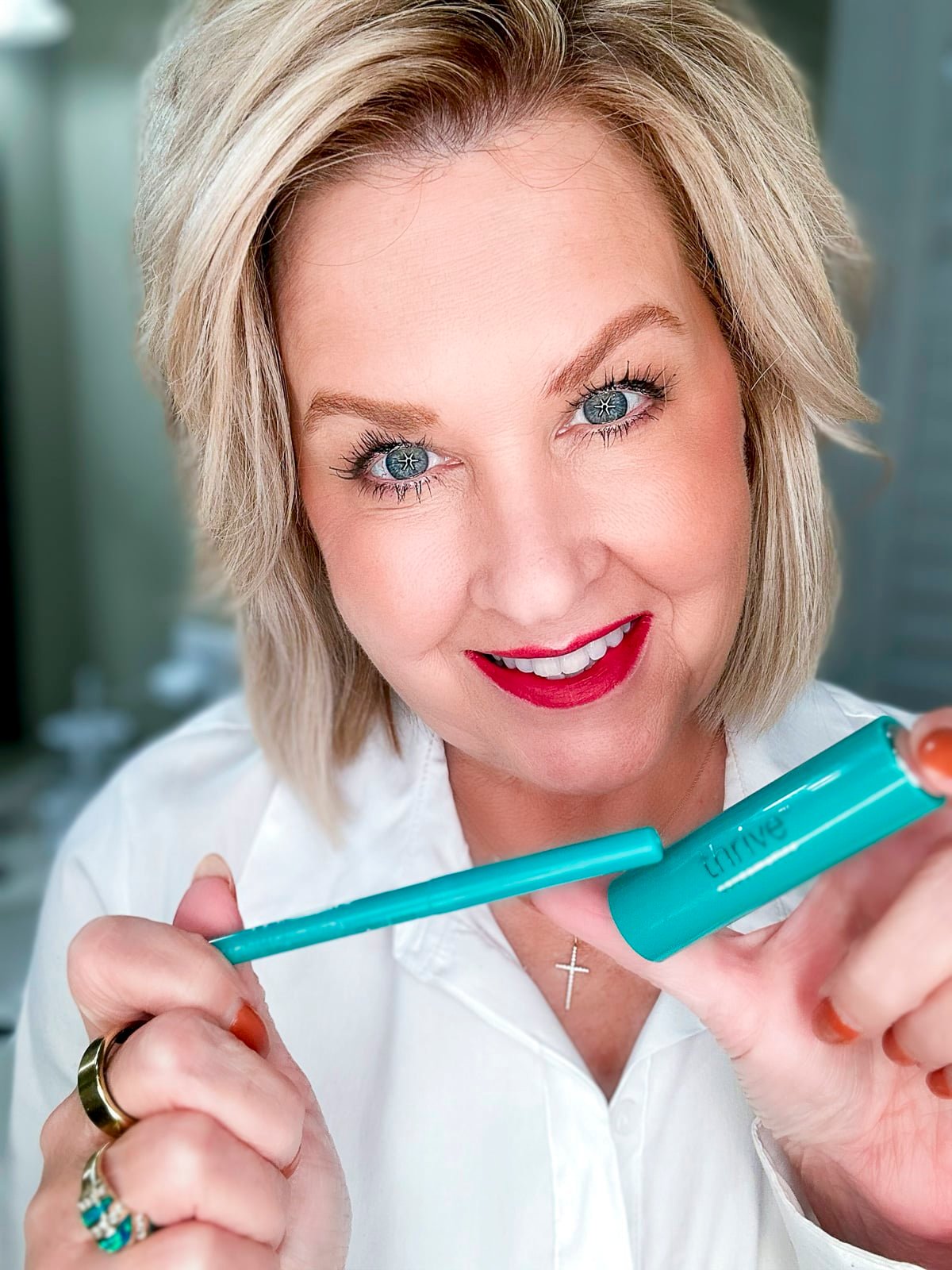 Over 50 Fashion Blogger, Tania Stephens is showing how to get the perfect red lip13