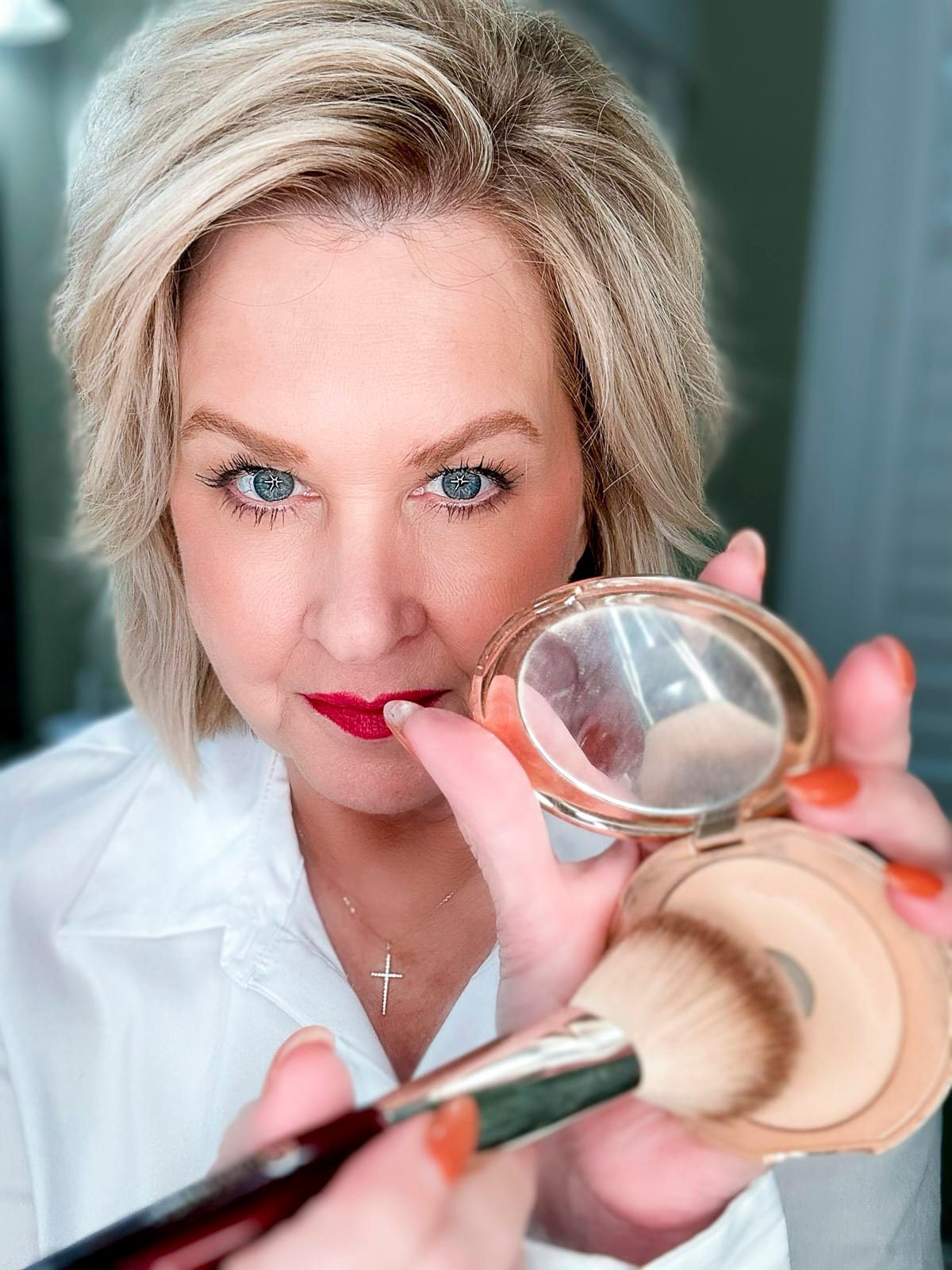 Over 50 Fashion Blogger, Tania Stephens is showing how to get the perfect red lip8