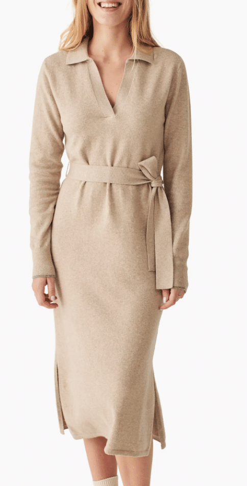 The Best Warm Winter Dresses for Women Over 50 Tania Stephens fashion blogger  Nordstrom camel