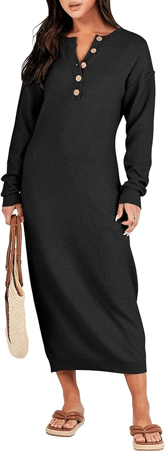 The Best Warm Winter Dresses for Women Over 50 Tania Stephens fashion blogger amazon