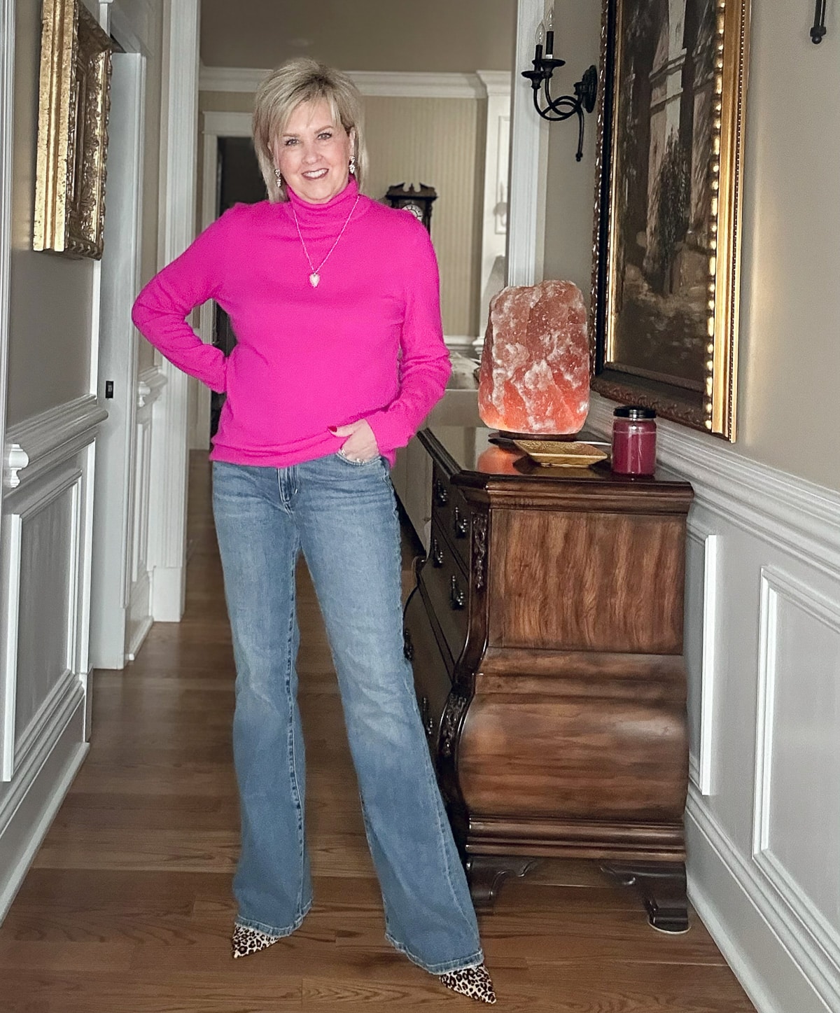 Over 50 Fashion Blogger, Tania Stephens is showing How to look festive for Valentine's Day Wearing Pink9