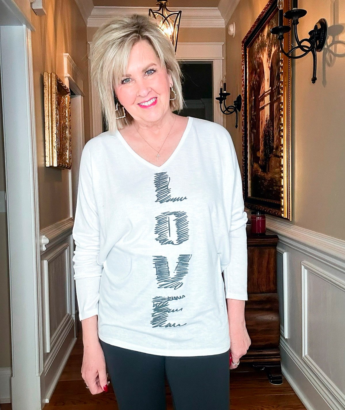 Over 50 Fashion Blogger, Tania Stephens is showing outfits for celebrating Valentine's Day at home34