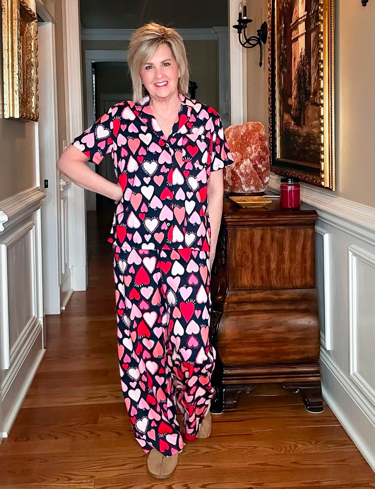 Over 50 Fashion Blogger, Tania Stephens is showing outfits for celebrating Valentine's Day at home9