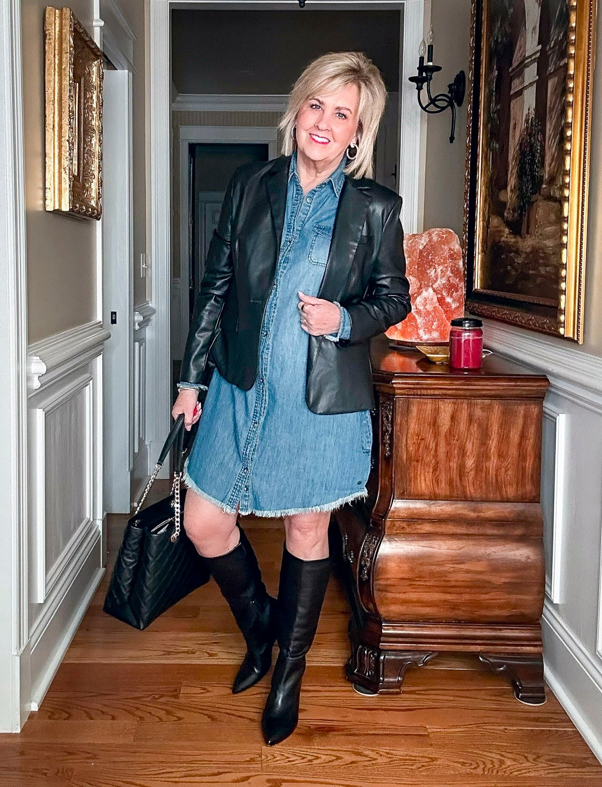Over 50 Fashion Blogger, Tania Stephens is styling tall boots11