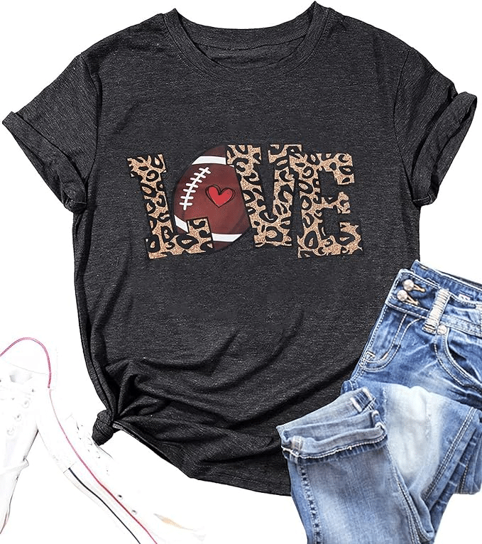 The Best Football-themed Shirts For Women Over 50 tania stephens fashion blogger 50 is not old love tshirt