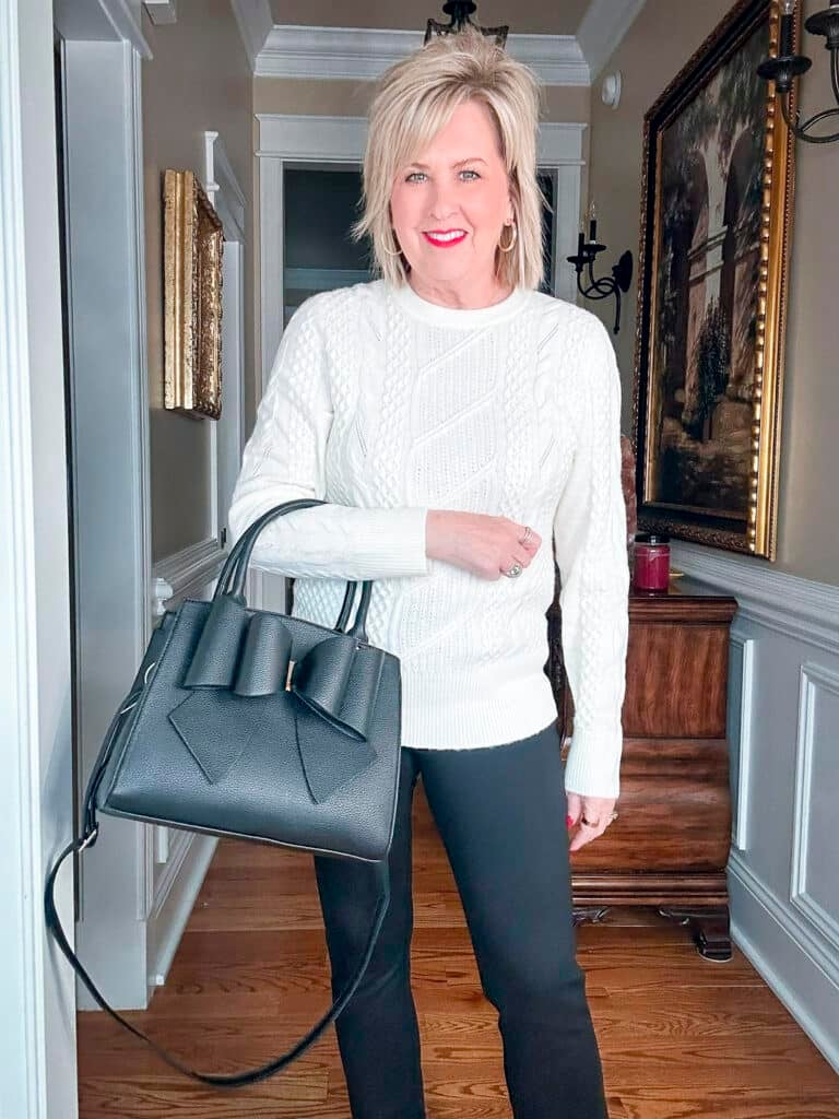 Over 50 Fashion Blogger, Tania Stephens is styling bows1