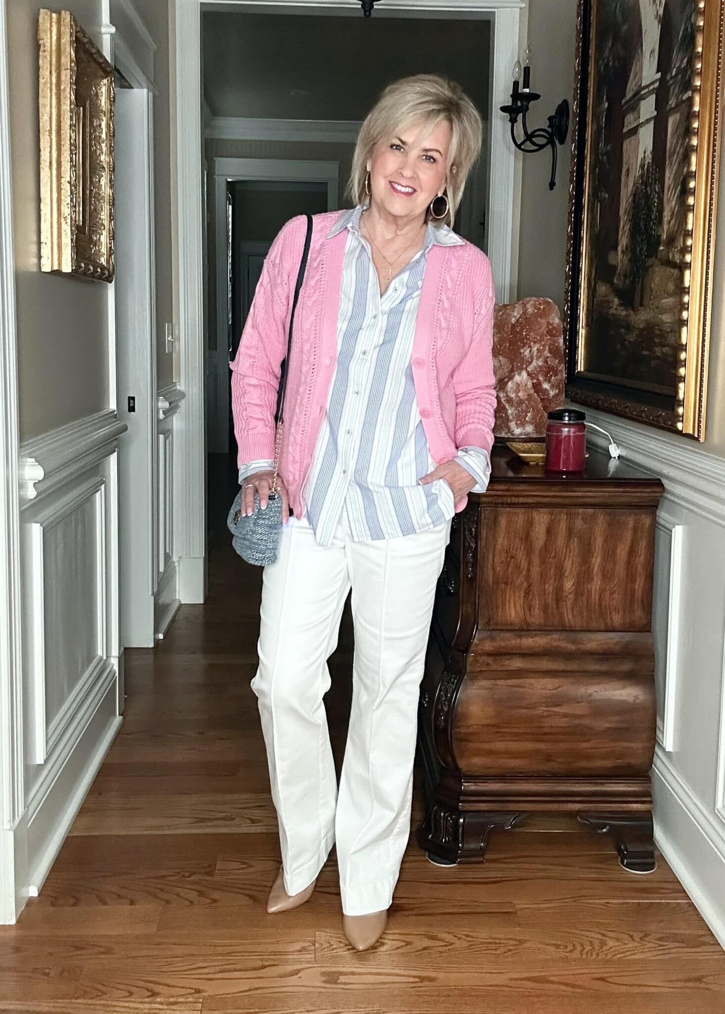 Over 50 Fashion Blogger, Tania Stephens is styling stripes for spring 3198