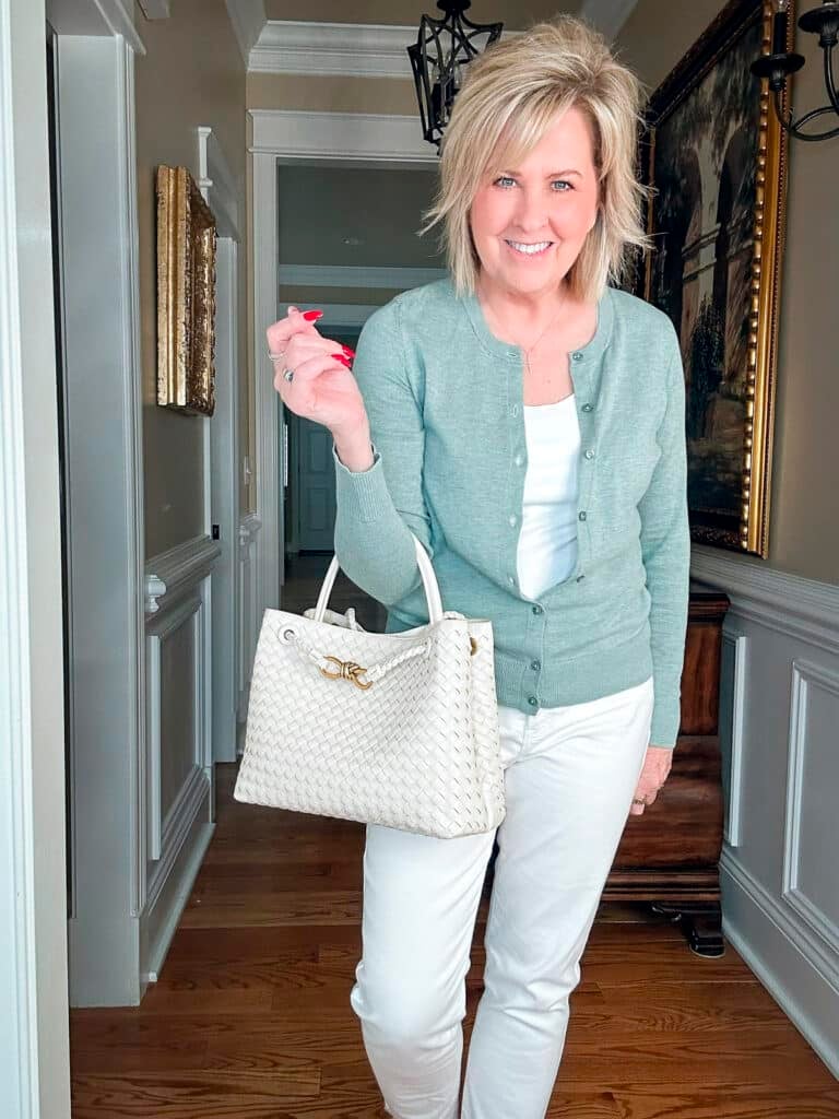 Over 50 Fashion Blogger, Tania Stephens is styling the color mint2