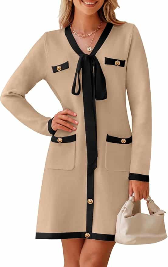 Bow Tie Sweater Dress
