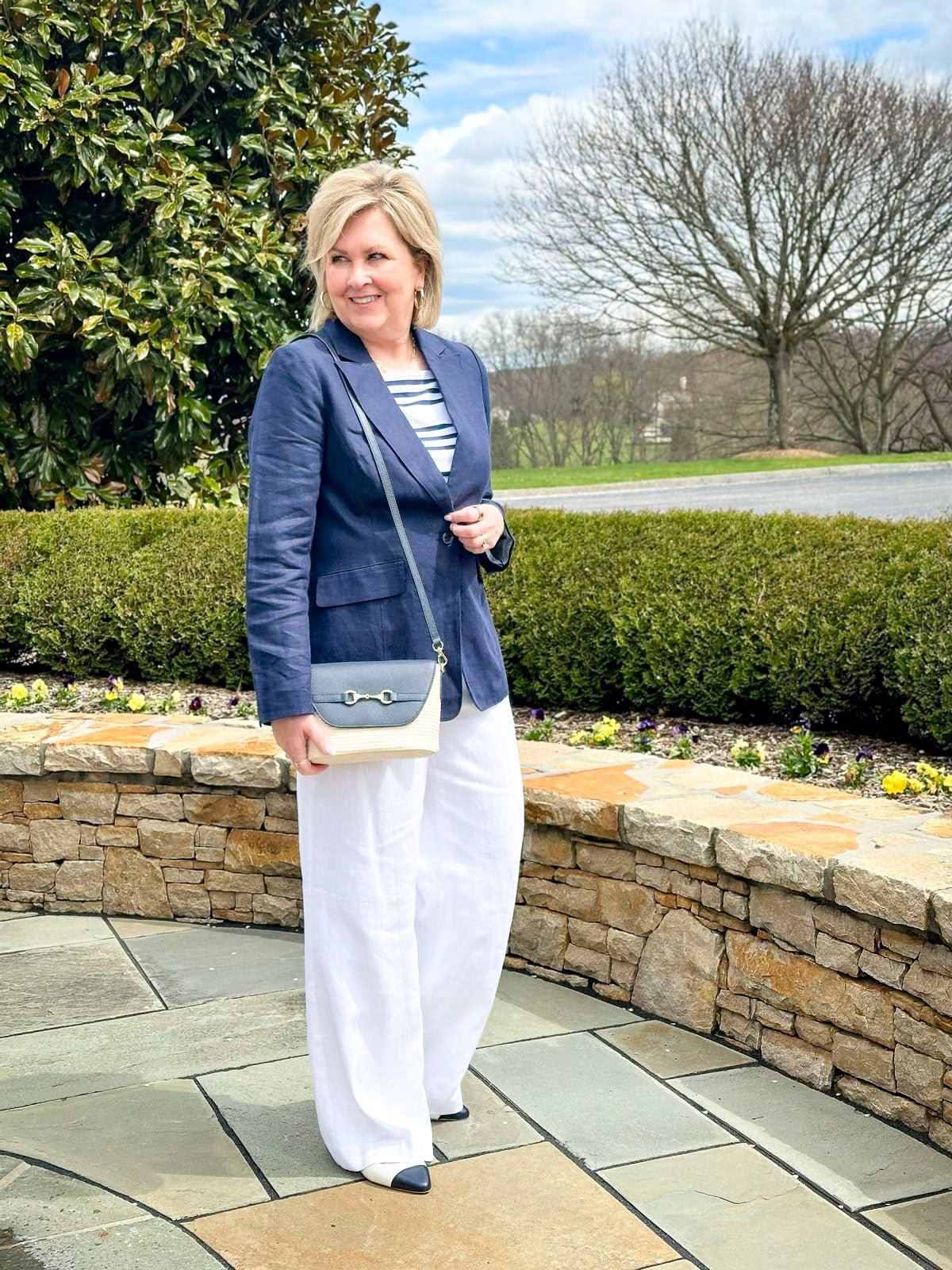 Over 50 Fashion Blogger, Tania Stephens is styling Talbots linen for Spring and Summer15