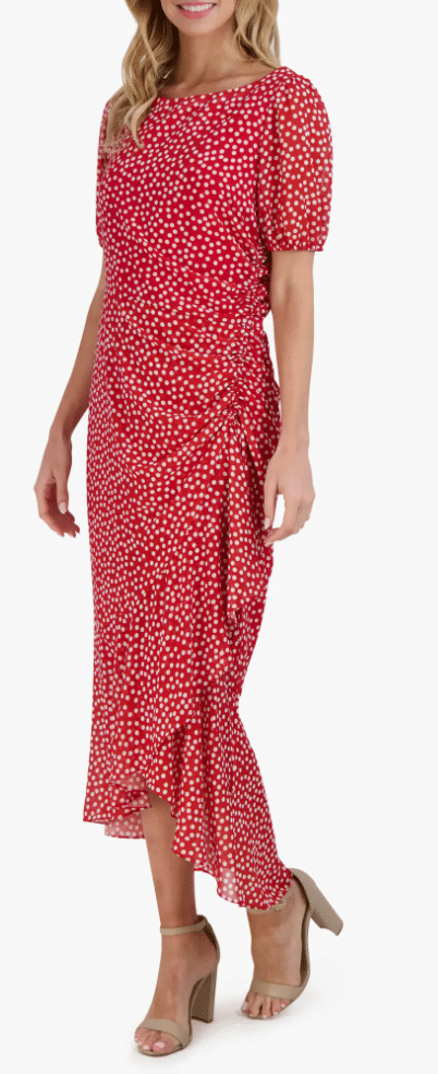 How To Be Pretty In Polka Dots 50 is not old fashion blogger tania stephens red