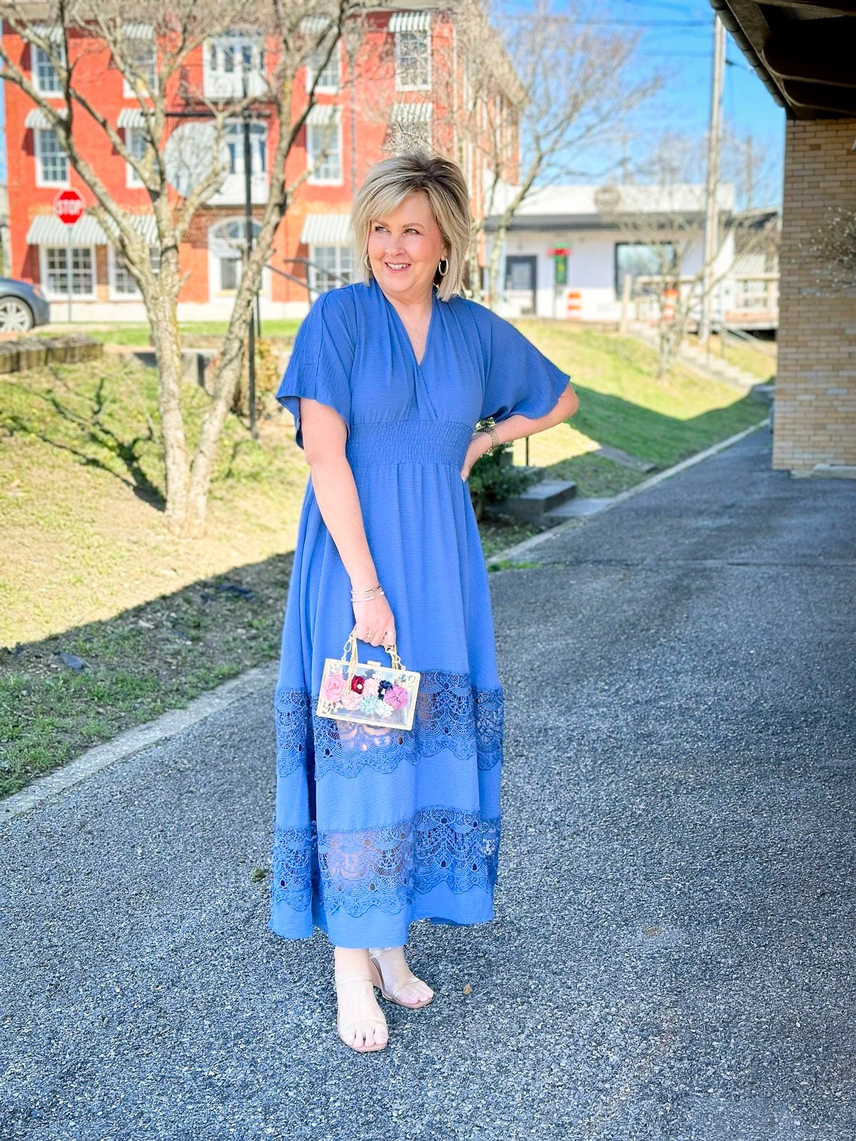 Wedding guest dress in a Marlin color9
