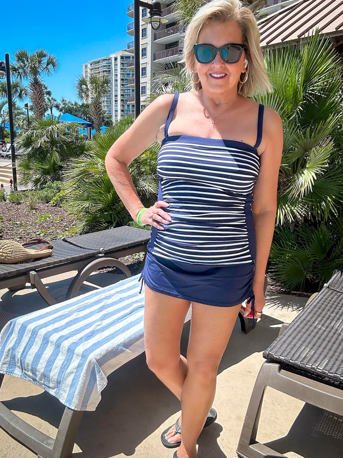 Lands' End Striped Tankini