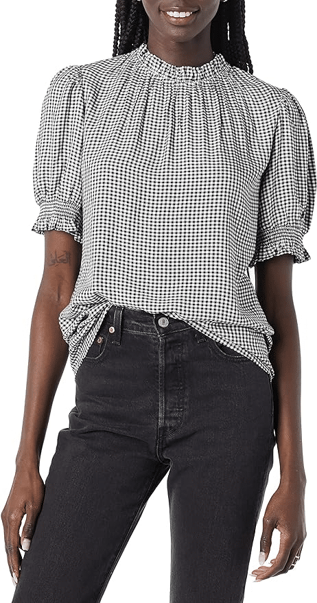 The Best Gingham Shirts For Women Over 50 50 is not old tania stephens fashion blogger  short sleeve